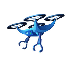Creative Illustration and Innovative Art: Monster Creature Character Design: A Sci-Fi Drone iSolated on White Background. Realistic Fantastic Cartoon Style Character Design, Story, Card Design