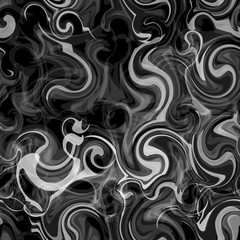 Blurred seamless pattern with grunge swirled smoky white stripes