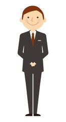 コンシェルジュ　男性　全身　働く人々　