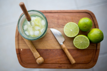 Brazilian Caipirinha kit from above