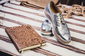 silver shoes Italian shoes women