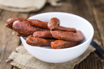Chilli flavoured Sausages (German Mettwurst)