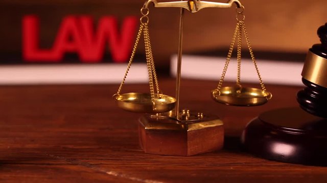 Mallet, Law, legal code and scales of justice concept