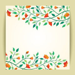 Beautiful Vector Illustration Flower Banner Background