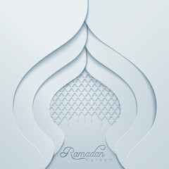 Ramadan Kareem  Pattern Mosque Dome - obrazy, fototapety, plakaty
