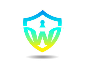 W Security Investment Logo Icon Template
