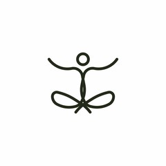 Yoga Logo Icon Vector