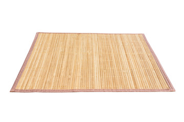 Bamboo mat isolated on white background