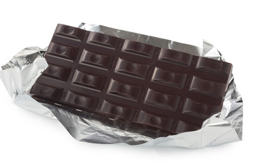 Chocolate bar in foil