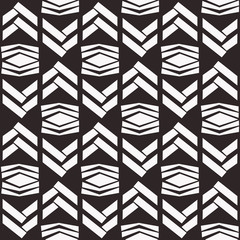 Seamless native vector texture pattern in black and white backgr