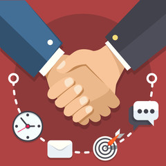 Vector flat illustration handshake