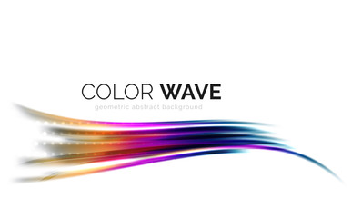 Glossy wave isolated on white background 