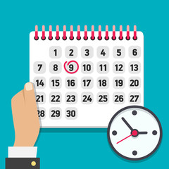 Vector flat illustration calendar