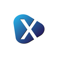 Fototapeta premium initial letter logo trianggle rounded x