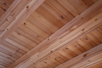 design of the wooden beams on the ceiling 