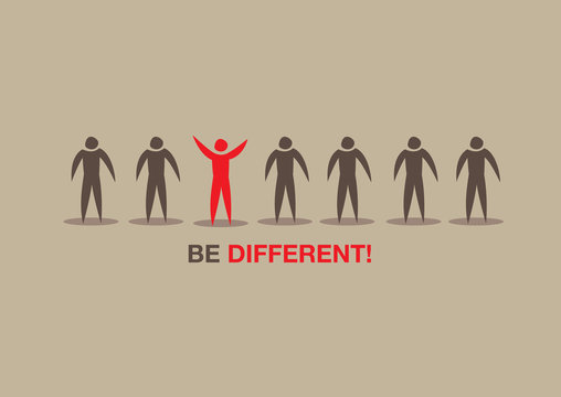 Be Different Concept Vector Illustration