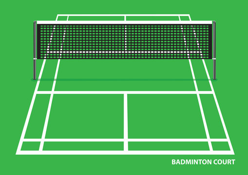 Badminton Court Vector Illustration