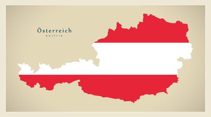 Obraz premium Modern Map - Austria AT