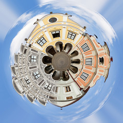 Planet of city Telc, Czech Republic Unesco