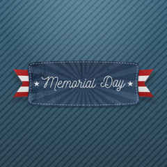 Memorial Day greeting Banner with Text