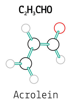 C2H3CHO acrolein molecule