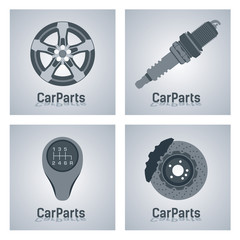 Car Parts 2 - icon - obrazy, fototapety, plakaty