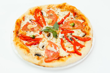 pizza isolated in the white