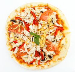 pizza isolated in the white