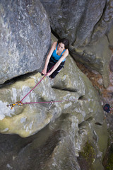 Girl mountain climber.