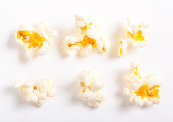 Pop corn collection isolated on white