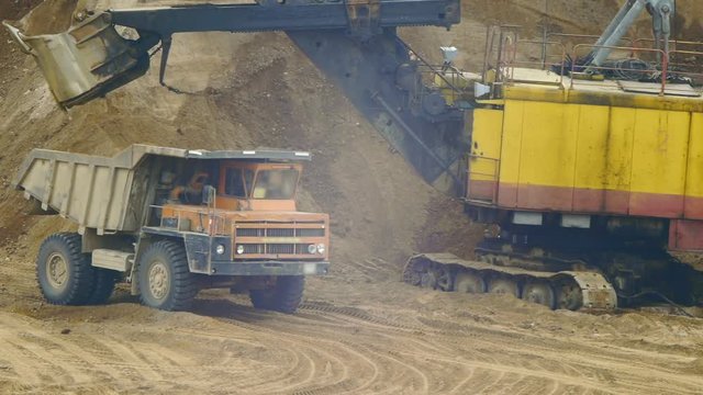  Dump Truck in sandy quarry