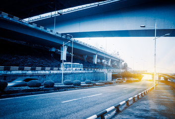 Naklejka premium traffic on chongqing interchange
