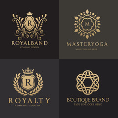 Luxury logo set,Best selected collection,Hotel logo,crest logo set,boutique logo,Vector logo Template