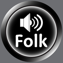 Icon black folk loudspeaker