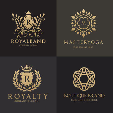 Luxury logo set,Best selected collection,Hotel logo,crest logo set,boutique logo,Vector logo Template