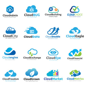 Cloud logo. logo set,logo collection,logo template,cloud logo,marketing logo