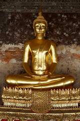 Golden buddha in temple