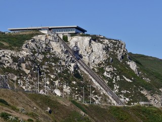 ASCENSOR DE CREMALLERA DEL MONTE DE SAN PEDRO EN A CORUÑA,GALICIA,ESPAÑA