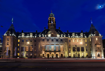 Fototapeta na wymiar Courtyard of town hall in Rotterdam, the Netherlands