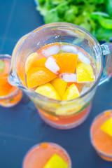 Beautiful Healthy Citrus Lemonade, Summer Drink, Summertime, Party in the Garden.