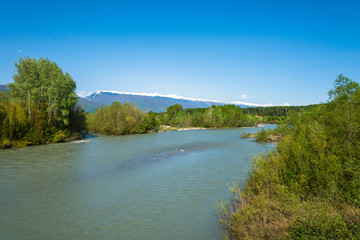 Obraz premium Mountain river Bzipi, Abkhazia.