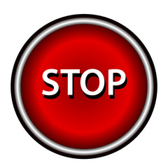 Stop icon. Internet button on white background.