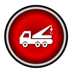 Tow truck line icon