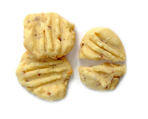 Cookies on white background