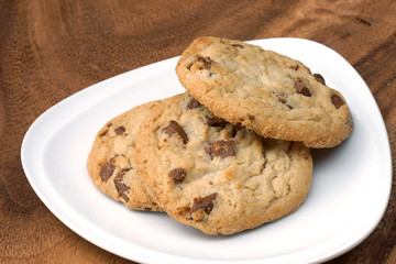 Milk chocolate macadamia, Chocolate chunk crispy cookies.