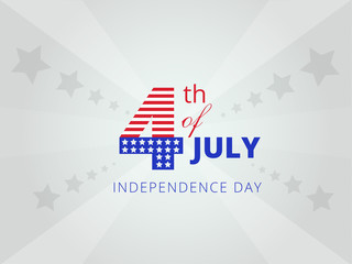 Independence day of the United States of America banner, 4-th of July Poster and Greeting Card Design