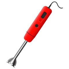 Hand mixer. Modern hand blender. Blender red. Electric hand mixer