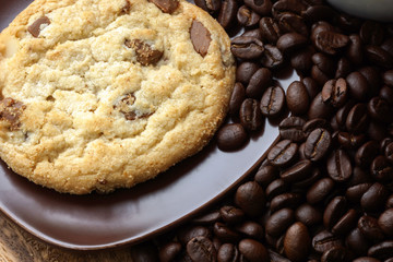 Milk chocolate macadamia, Chocolate chunk crispy cookies.