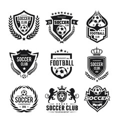 Football and soccer college vector logo set © TWINS DESIGN STUDIO