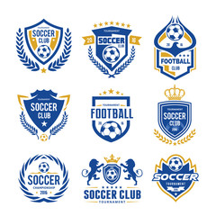 Football and soccer college vector logo set template © TWINS DESIGN STUDIO